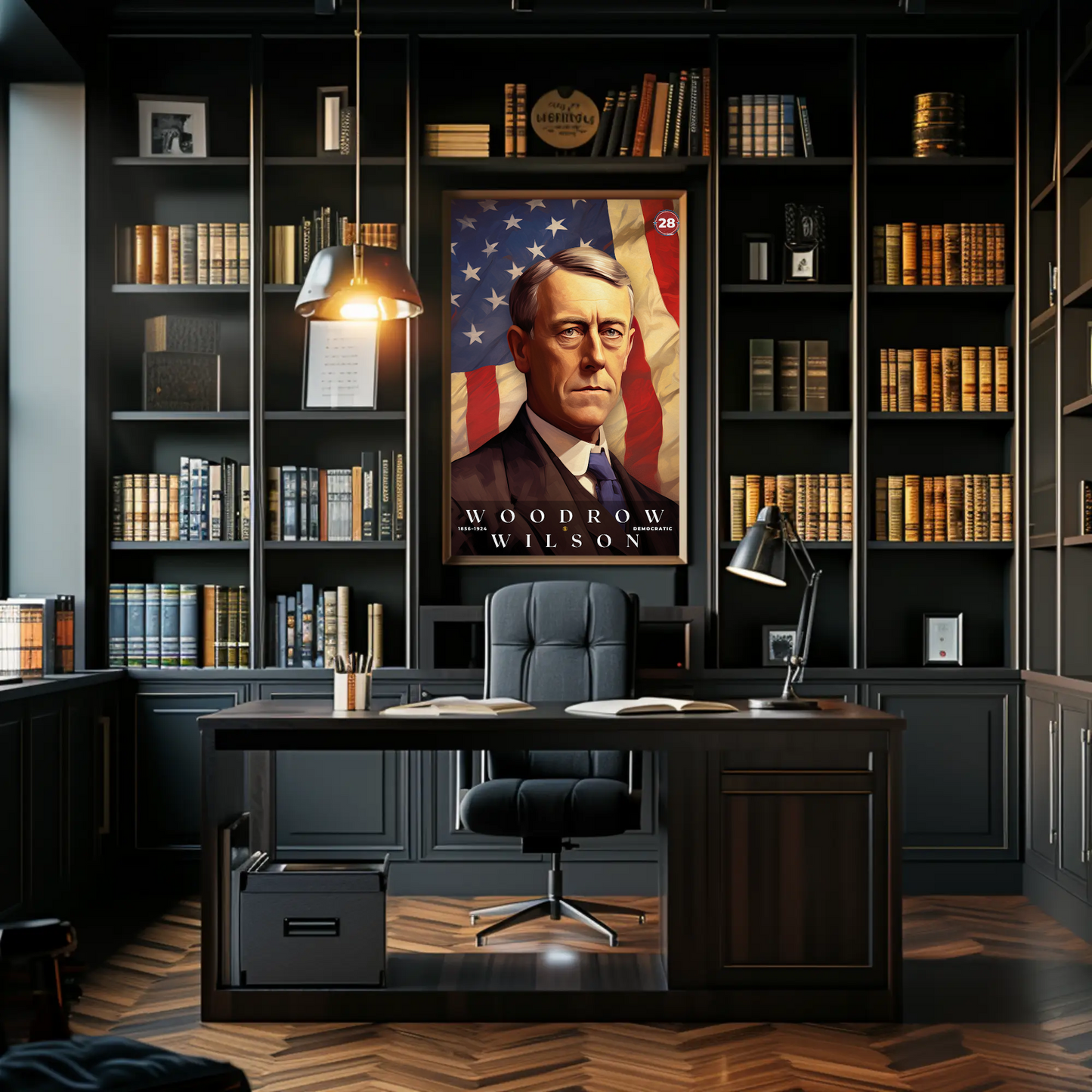 Woodrow Wilson 28th President Of The United States Portrait