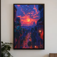 Enchanted Evening in the City Art Poster Print for Home Decor PosterGoat