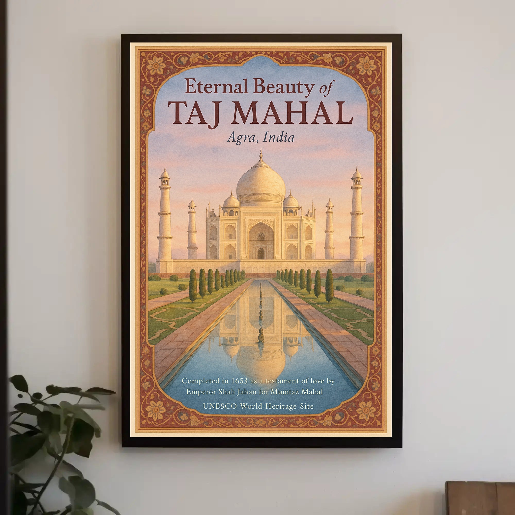 Eternal Beauty of the Taj Mahal Poster PosterGoat