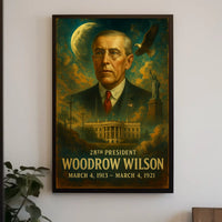 Woodrow Wilson Patriotic Neoclassical Realism Poster