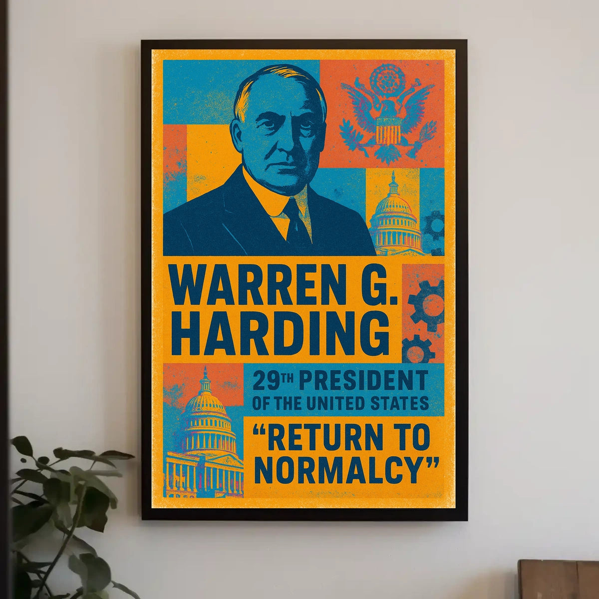 Warren G. Harding 29th President Poster