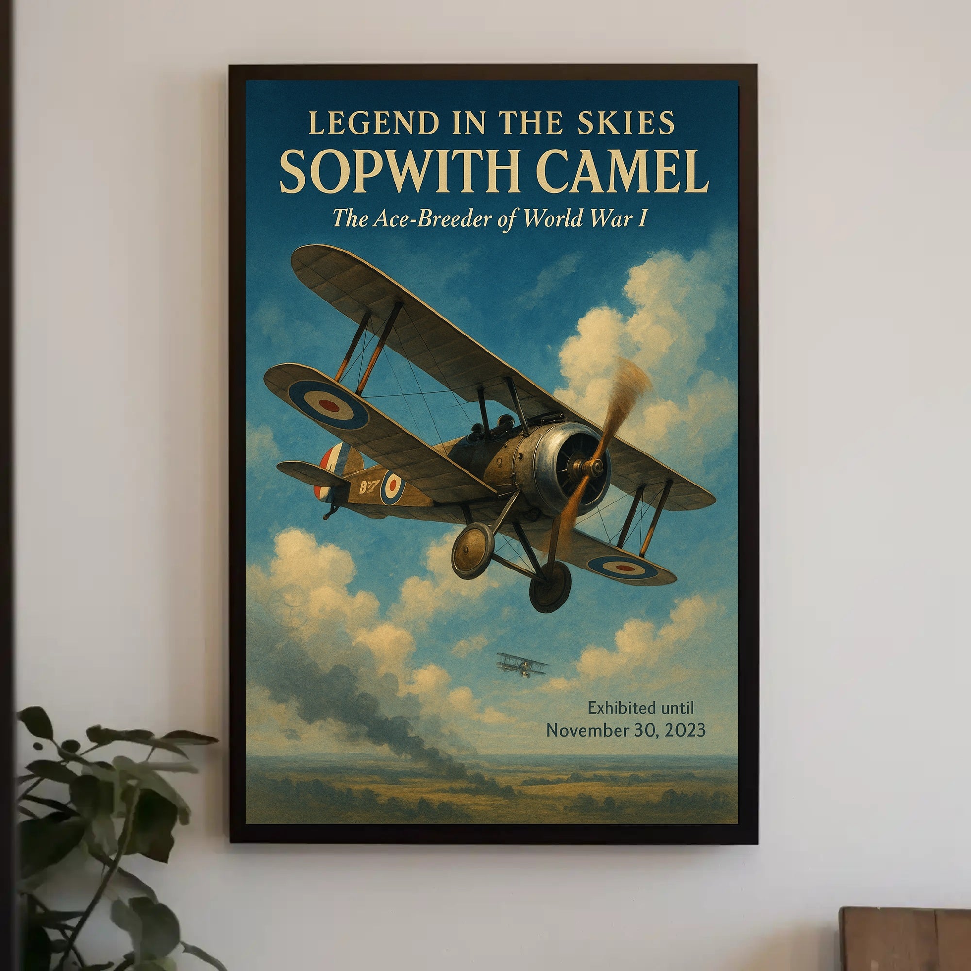 Sopwith Camel Aviation History Vintage Military Recruitment Poster