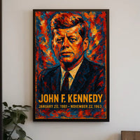 John F. Kennedy 35th President of the United States Glitch Hop Art Poster