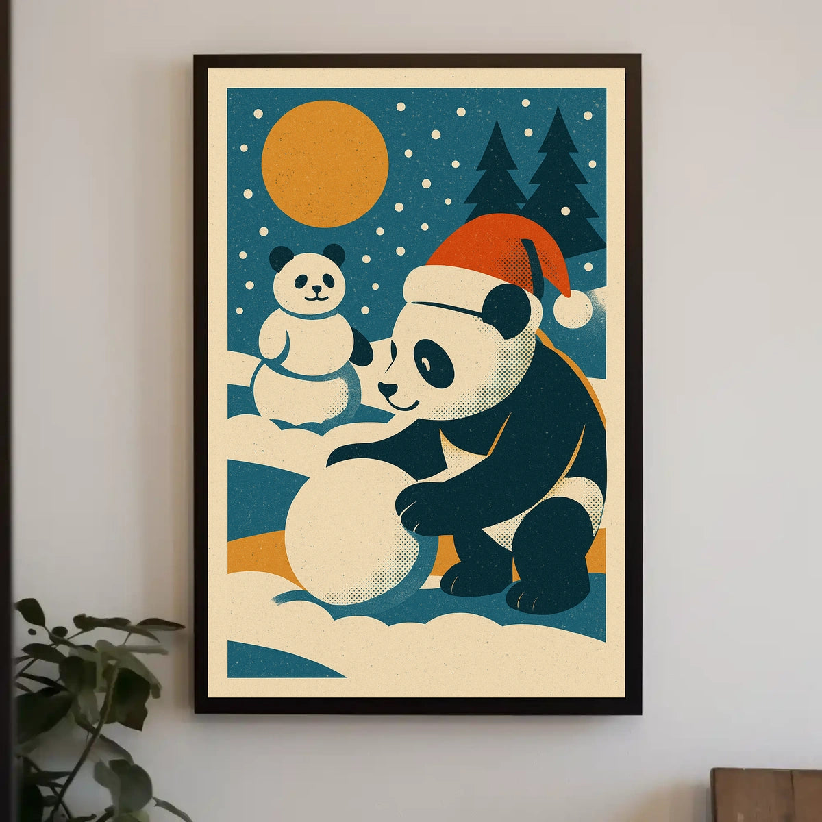 Winter Wonderland with Pandas Poster