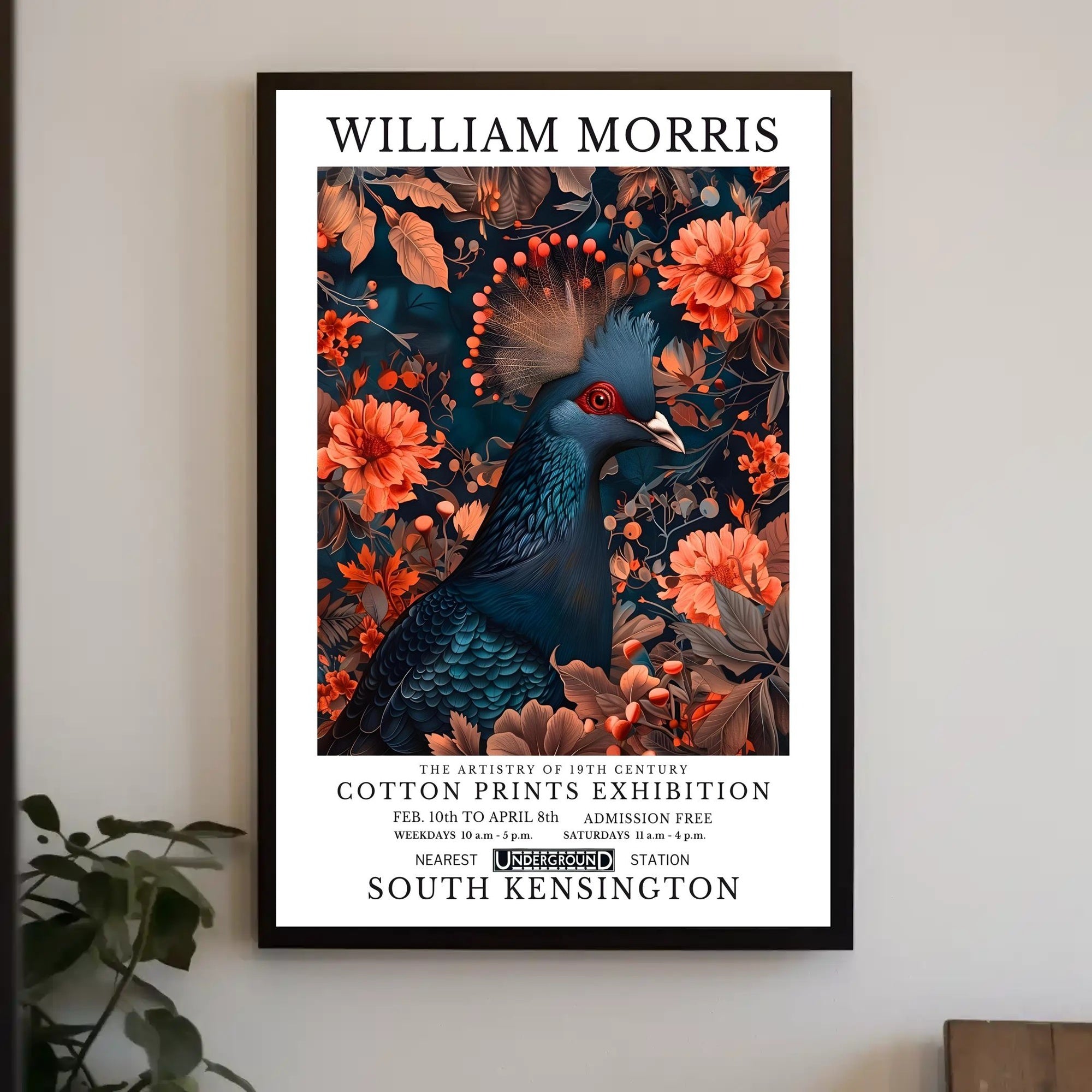 William Morris Textile Art Exhibition: Cultural or Heritage Poster