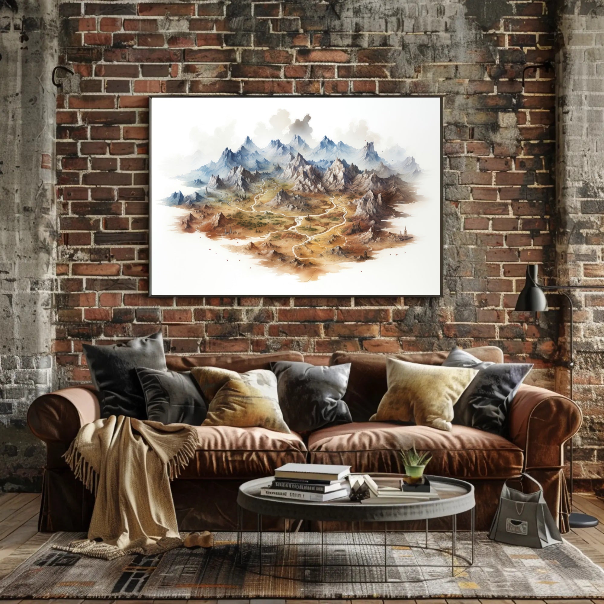 Fantasy Mountain Landscape Poster