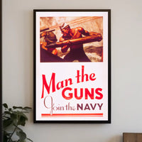 Navy Strength Propaganda: Vintage WWII Recruitment Poster