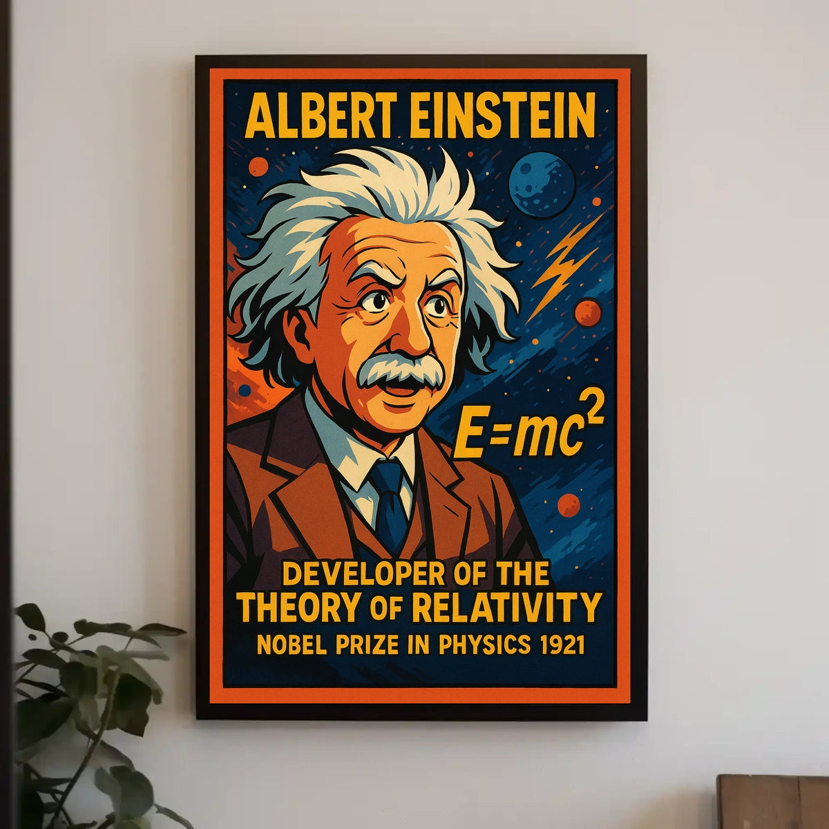 Albert Einstein Relativity Theory Vintage Science Educational Wall Art Gift Idea Poster