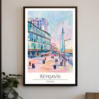 Vibrant Reykjavik Poster PosterGoat