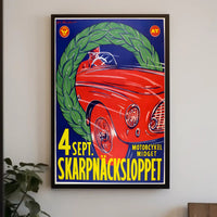 Skarpnäcksloppet Motorcykel and Midget Race Poster