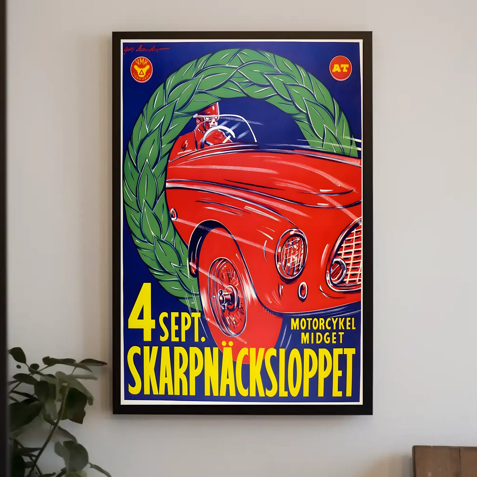 Skarpnäcksloppet Motorcykel and Midget Race Poster