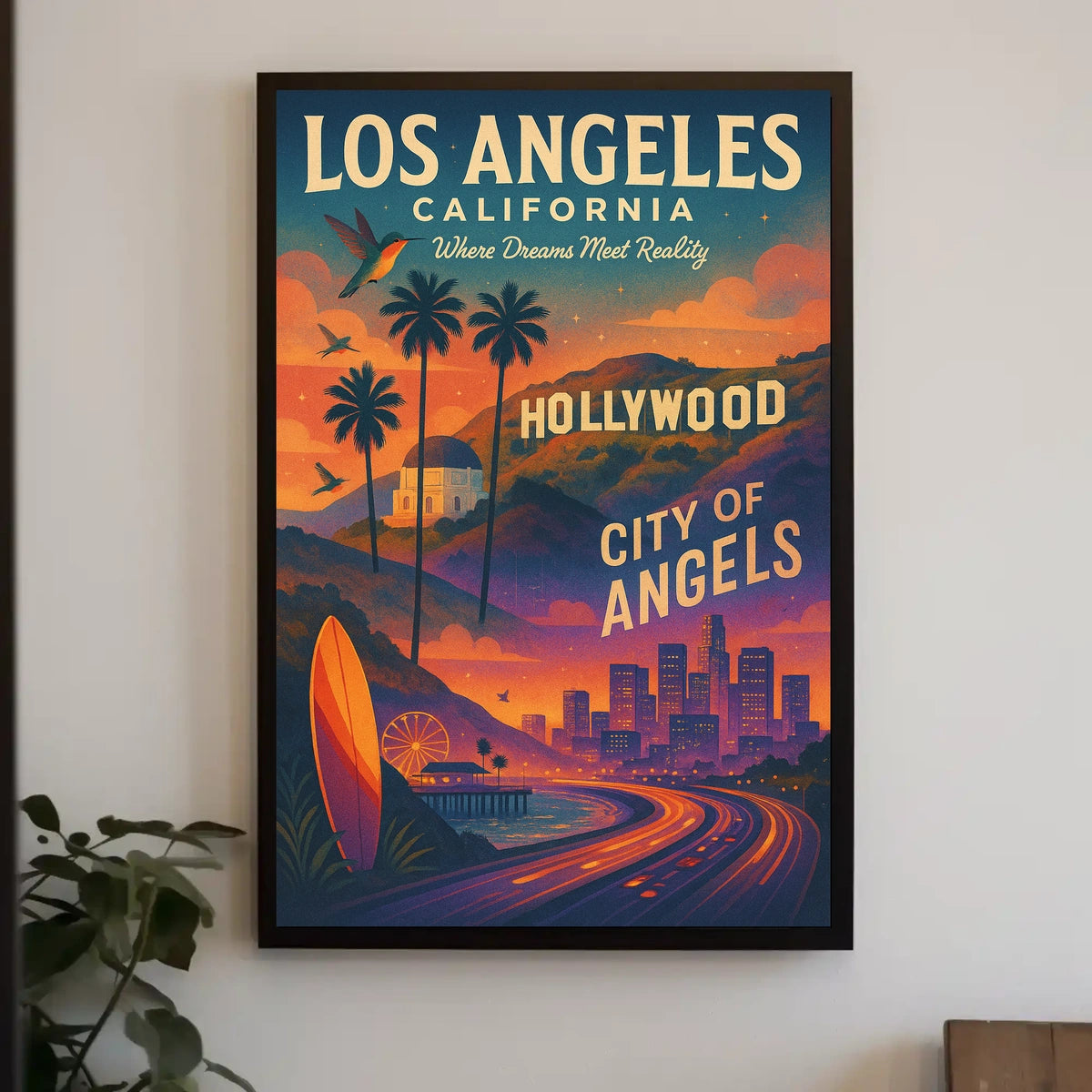 Los Angeles City Of Angels Poster