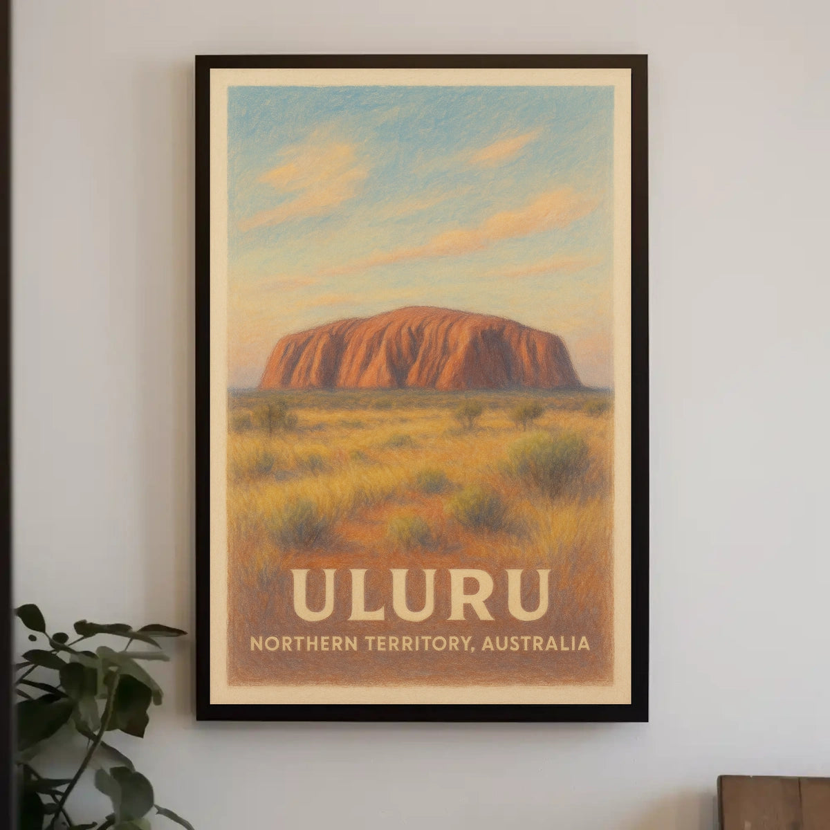 Uluru Vintage Travel Adventure, Northern Territory, Australia Travel Poster