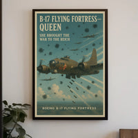 B-17 Flying Fortress in Action WWII Poster