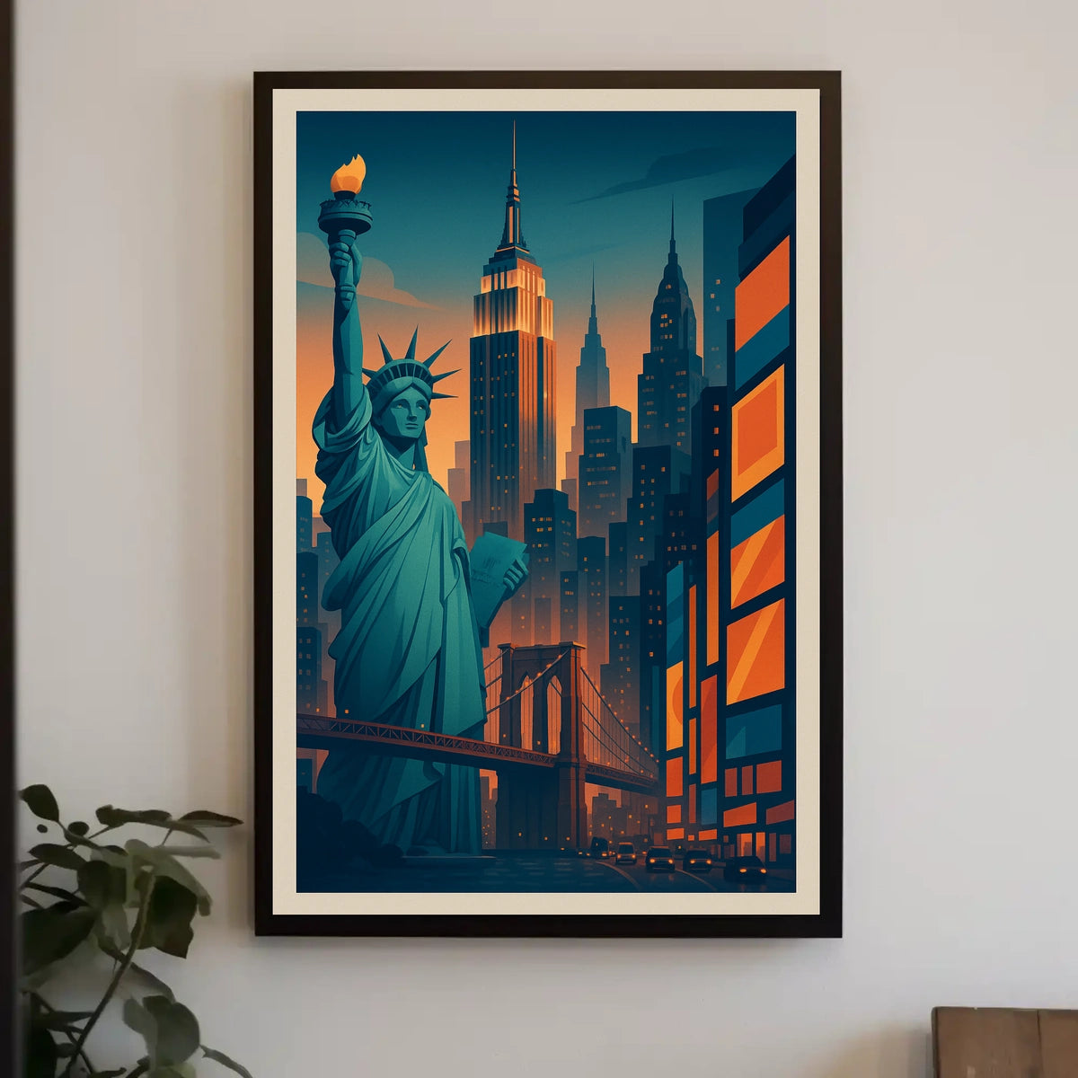 New York City Skyline Poster City of Dreams Office Decor