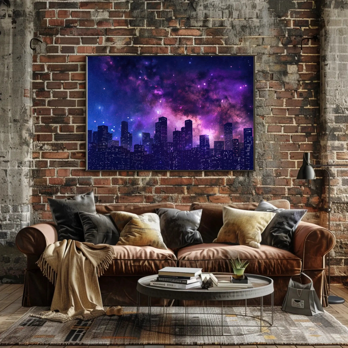 Cityscape Under the Stars Poster