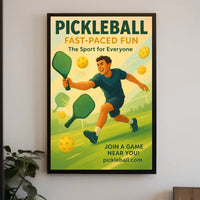 Pickleball Fast-Paced Fun Poster