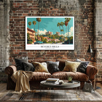 Beverly Hills Glamour Sunlit Streets Urban or Cityscape Poster