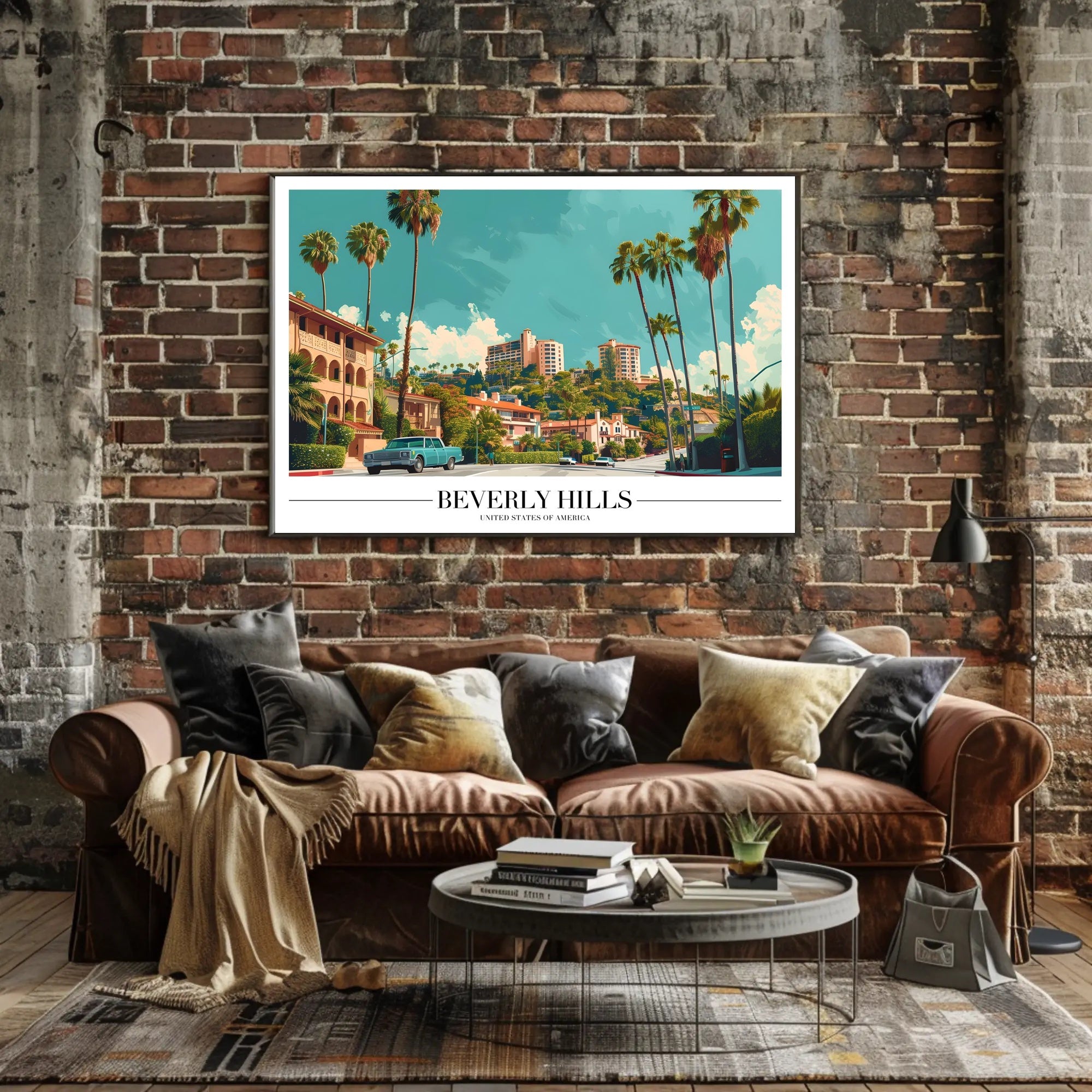 Beverly Hills Glamour Sunlit Streets Urban or Cityscape Poster