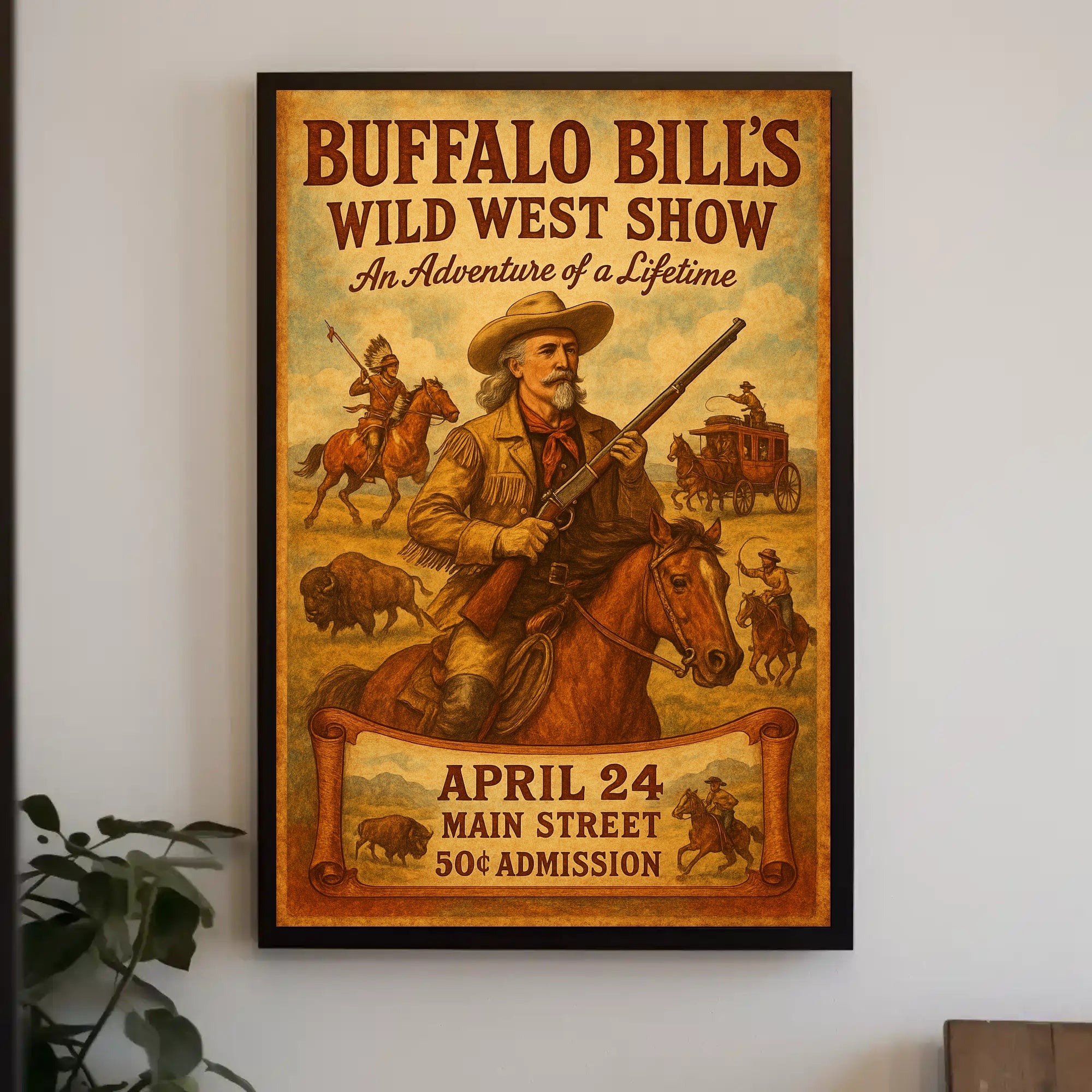 Buffalo Bill's Wild West Show Vintage Poster Art Print PosterGoat