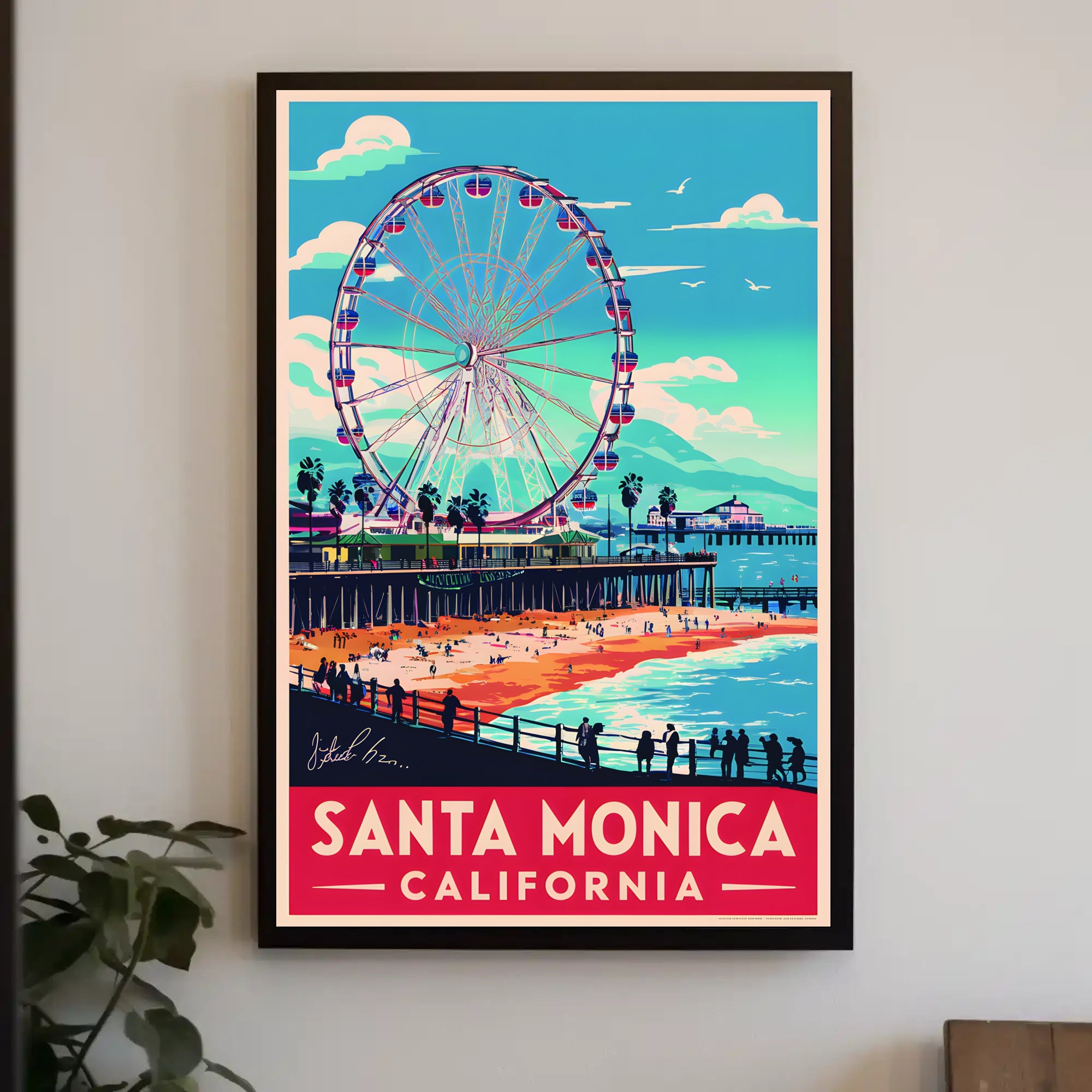 Santa Monica Beach Vibes Poster