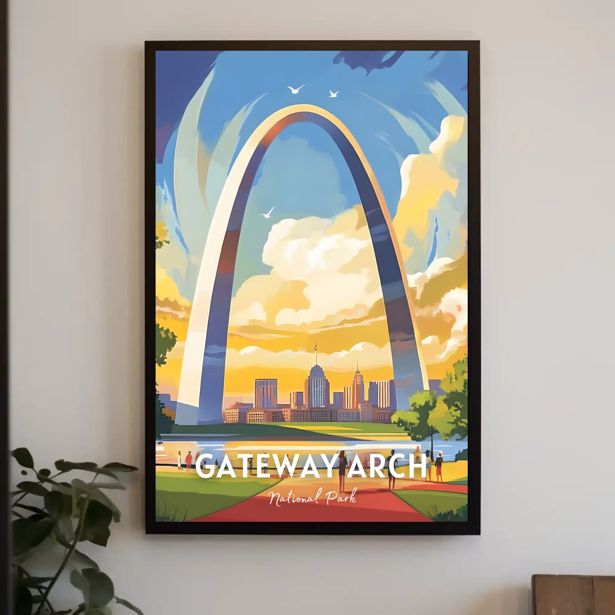 Gateway Arch in Vibrant Skyline National Park Poster