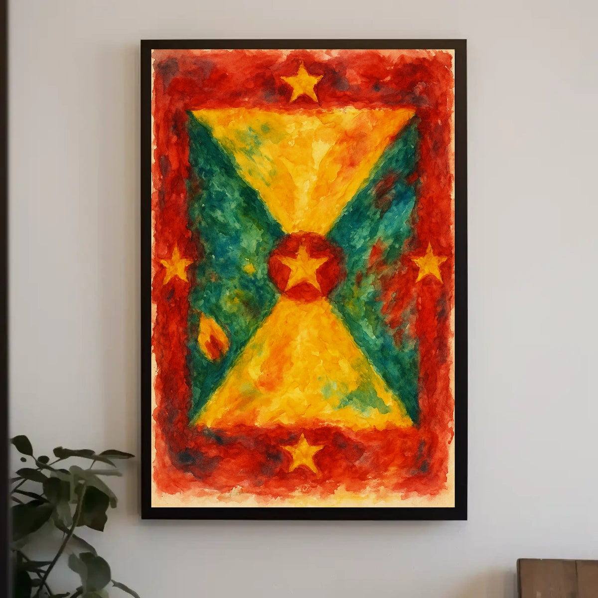 Vibrant Abstract Flag Poster