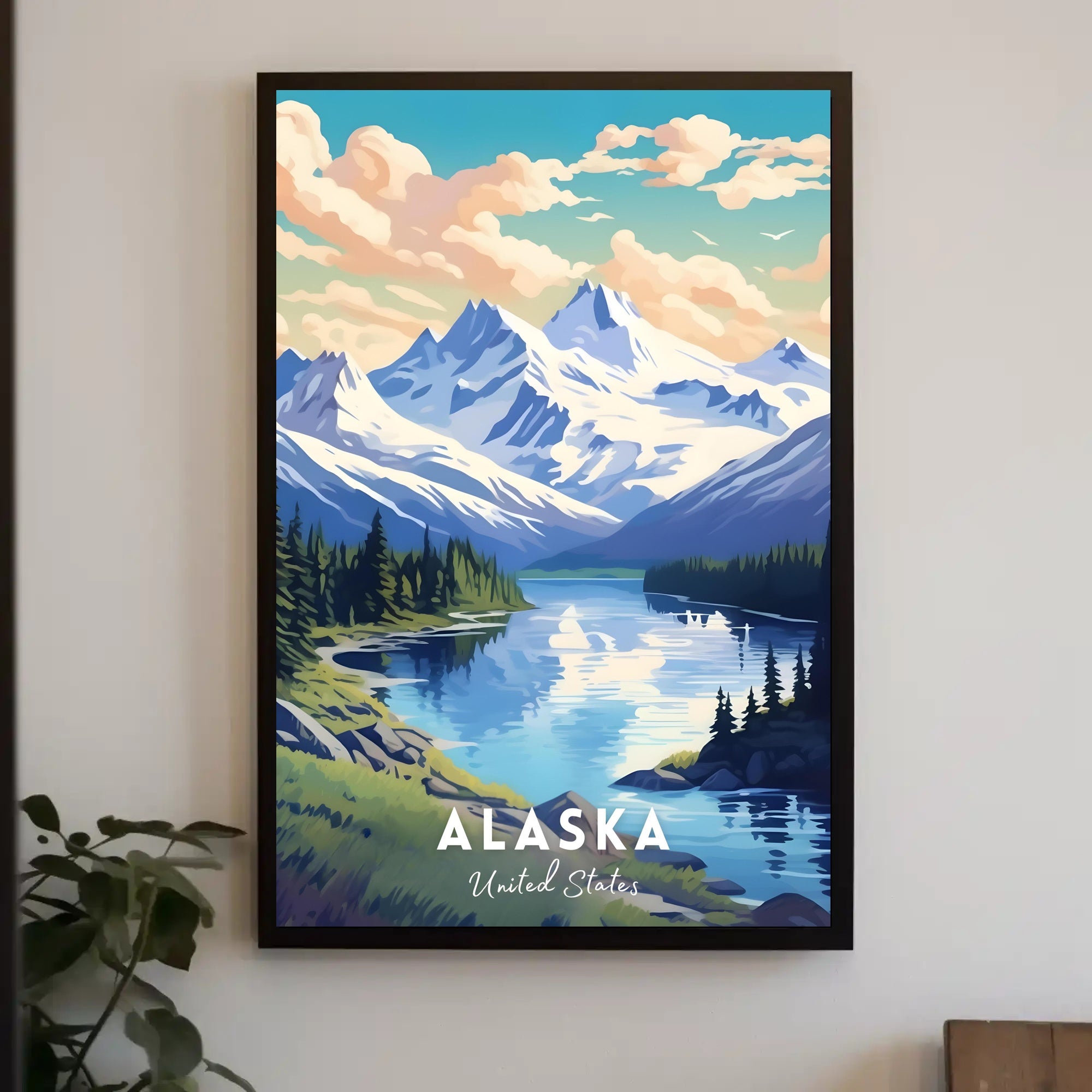 Alaskan Adventure: Vintage Scenic Travel Poster