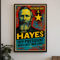 Rutherford B. Hayes 19th President of the United States Graffiti Pop Art Poster