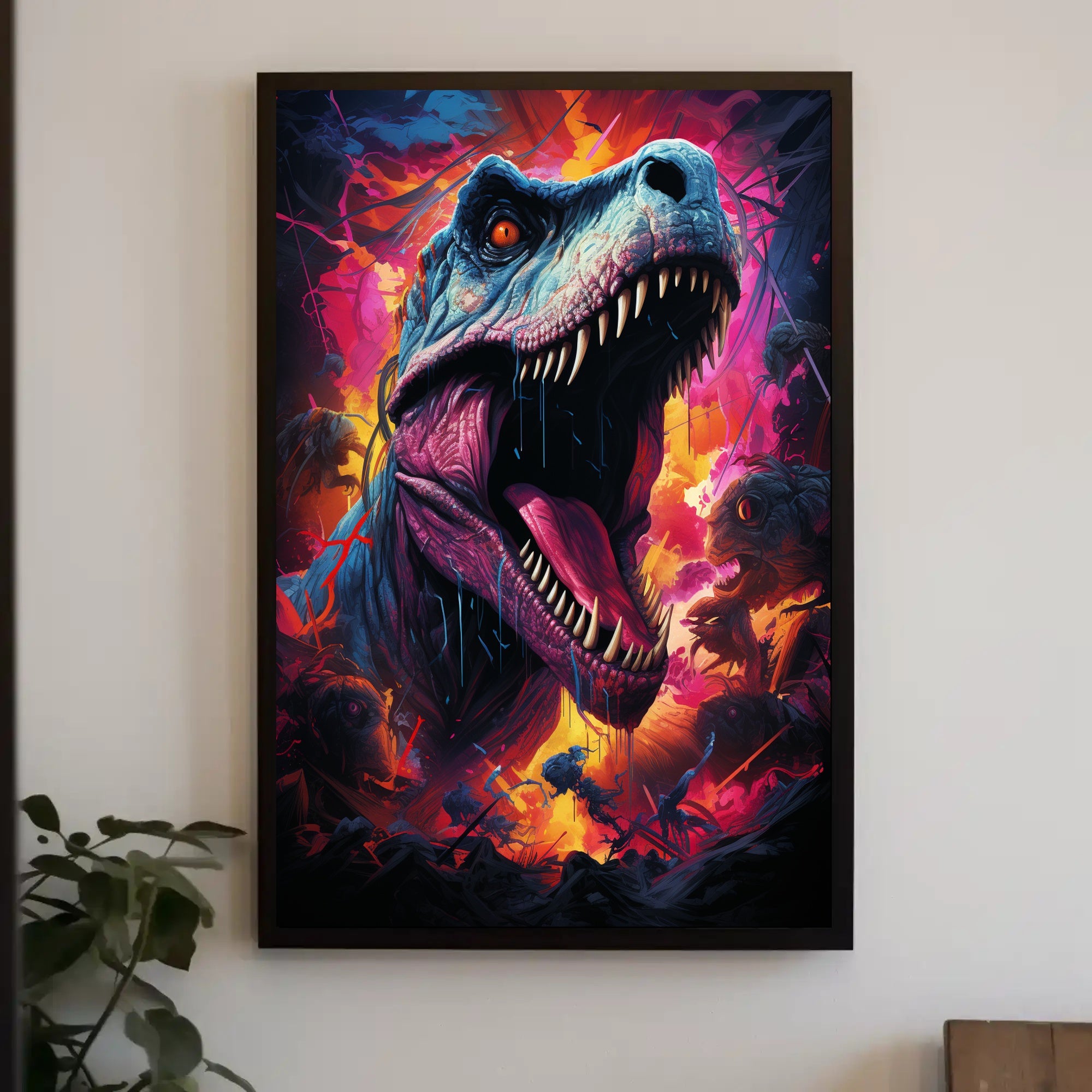 Roaring Prehistoric Fury Poster PosterGoat