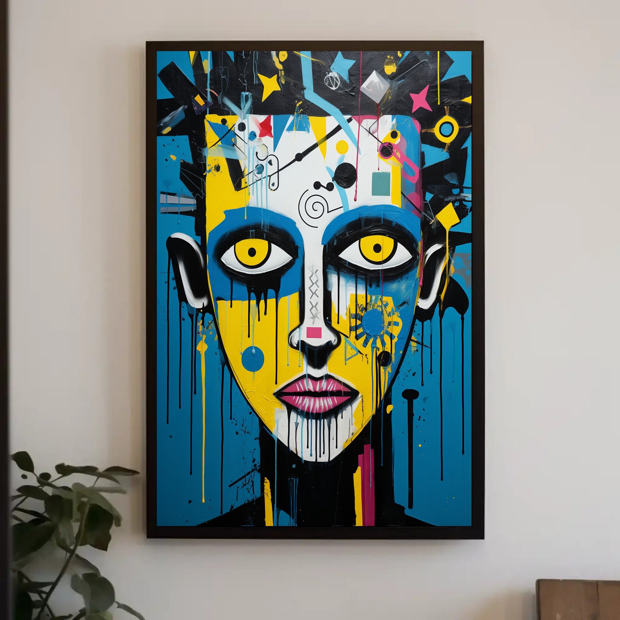 Vibrant Abstract Portrait Abstract Poster