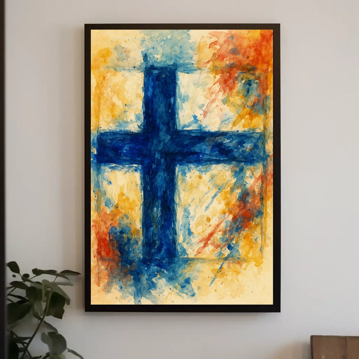 Abstract Nordic Cross Abstract Poster