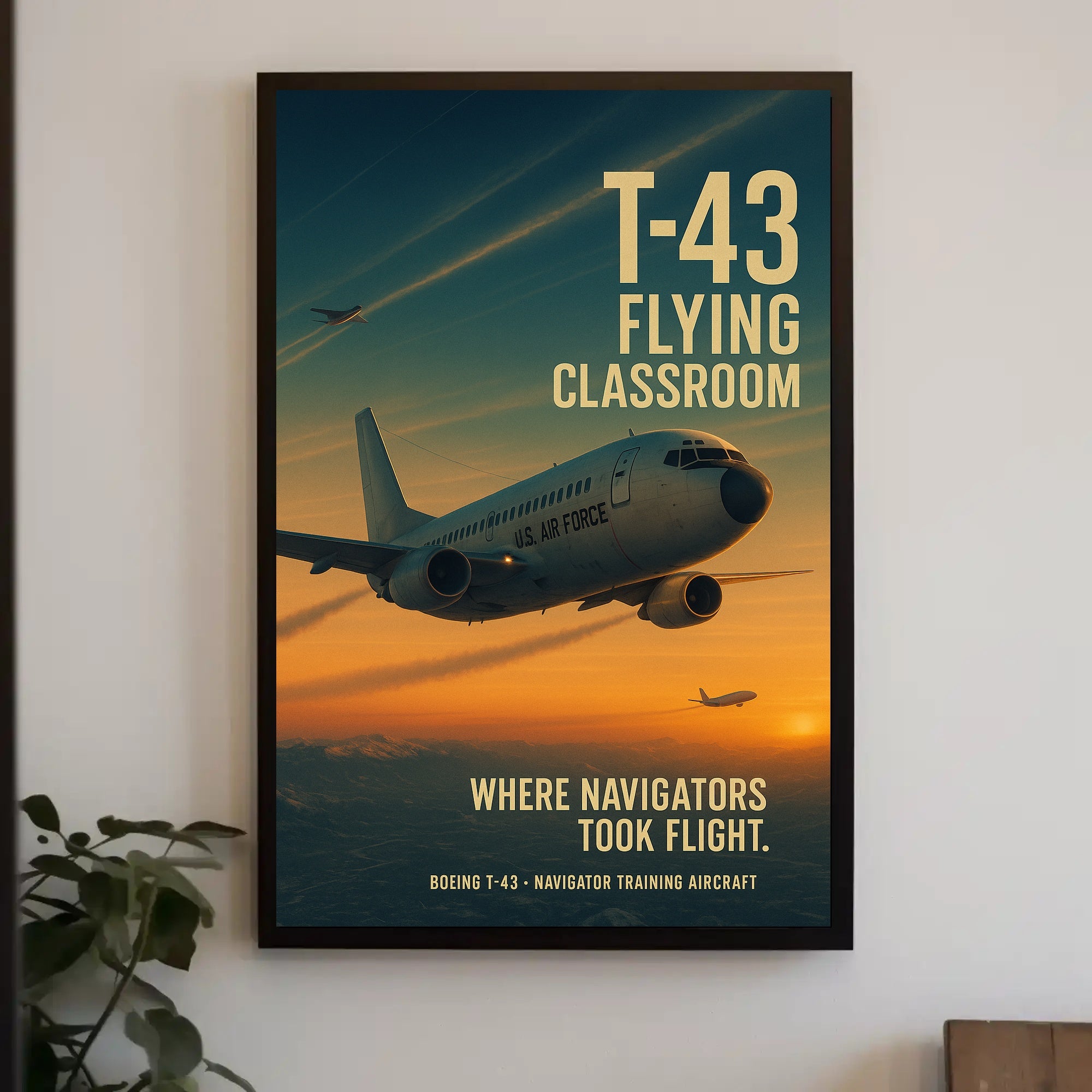 T-43 Flying Classroom U.S. Air Force Aircraft Poster