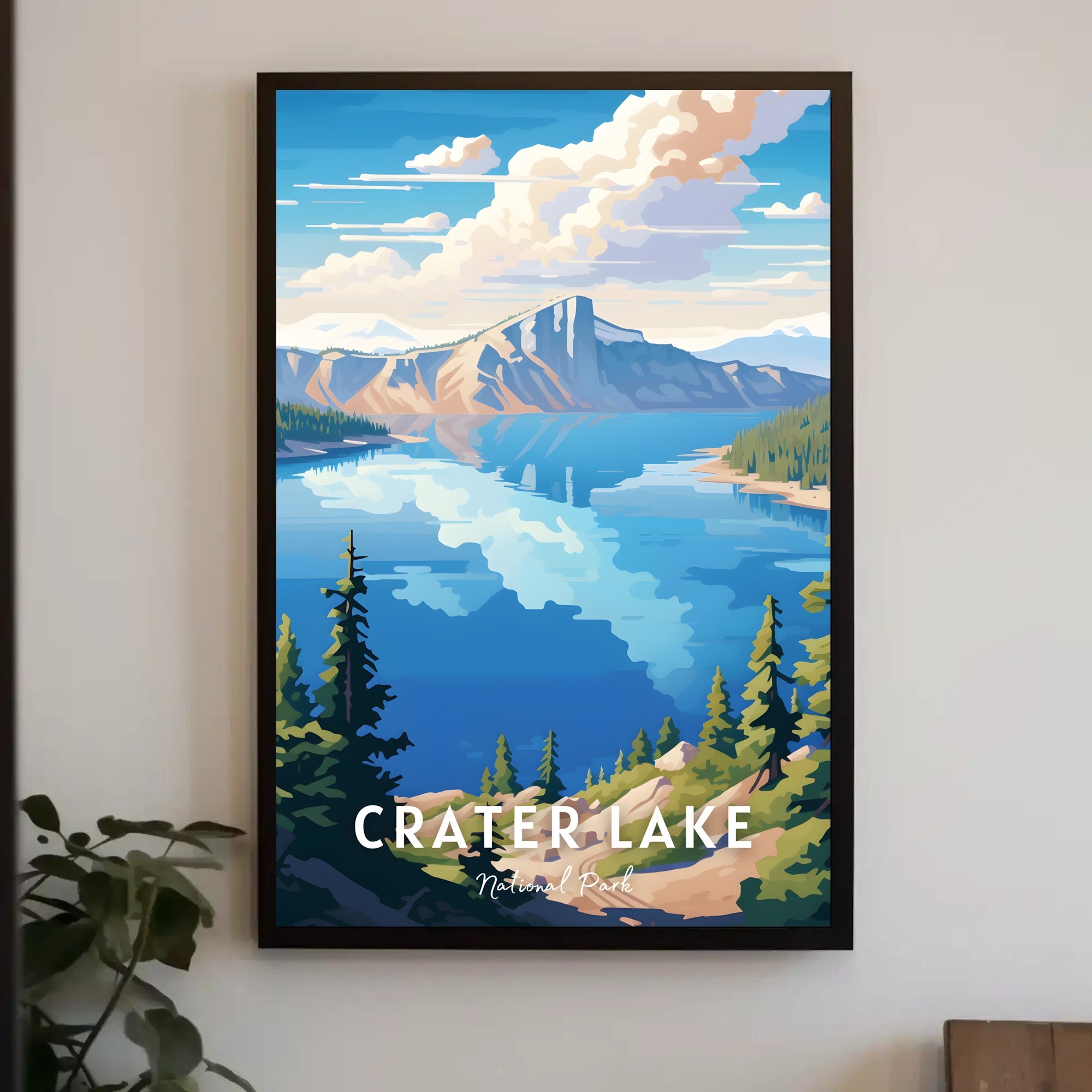 Crater Lake Scenic Tranquility National Park Poster