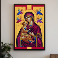 Iconic Representation of Mary and Child Poster