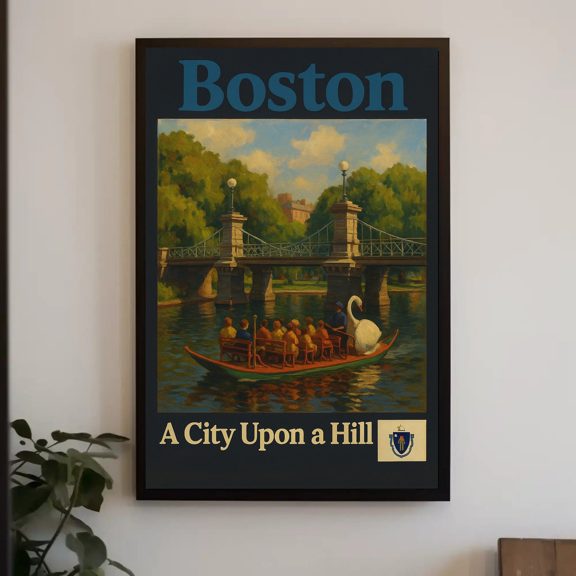 Boston: Serene Public Garden Travel Poster