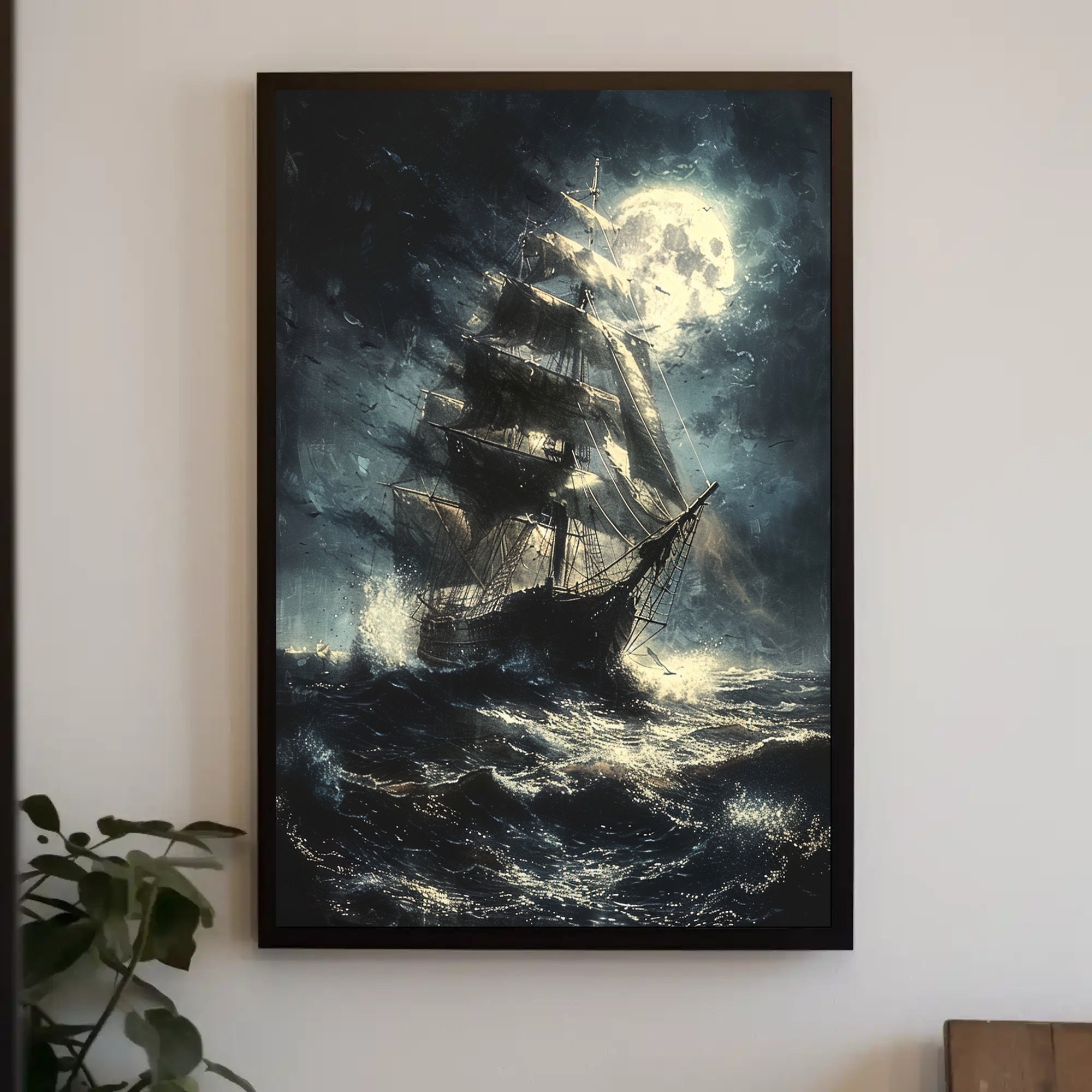 Dramatic 18th Century Sailing Ship Adventure Historical Poster PosterGoat