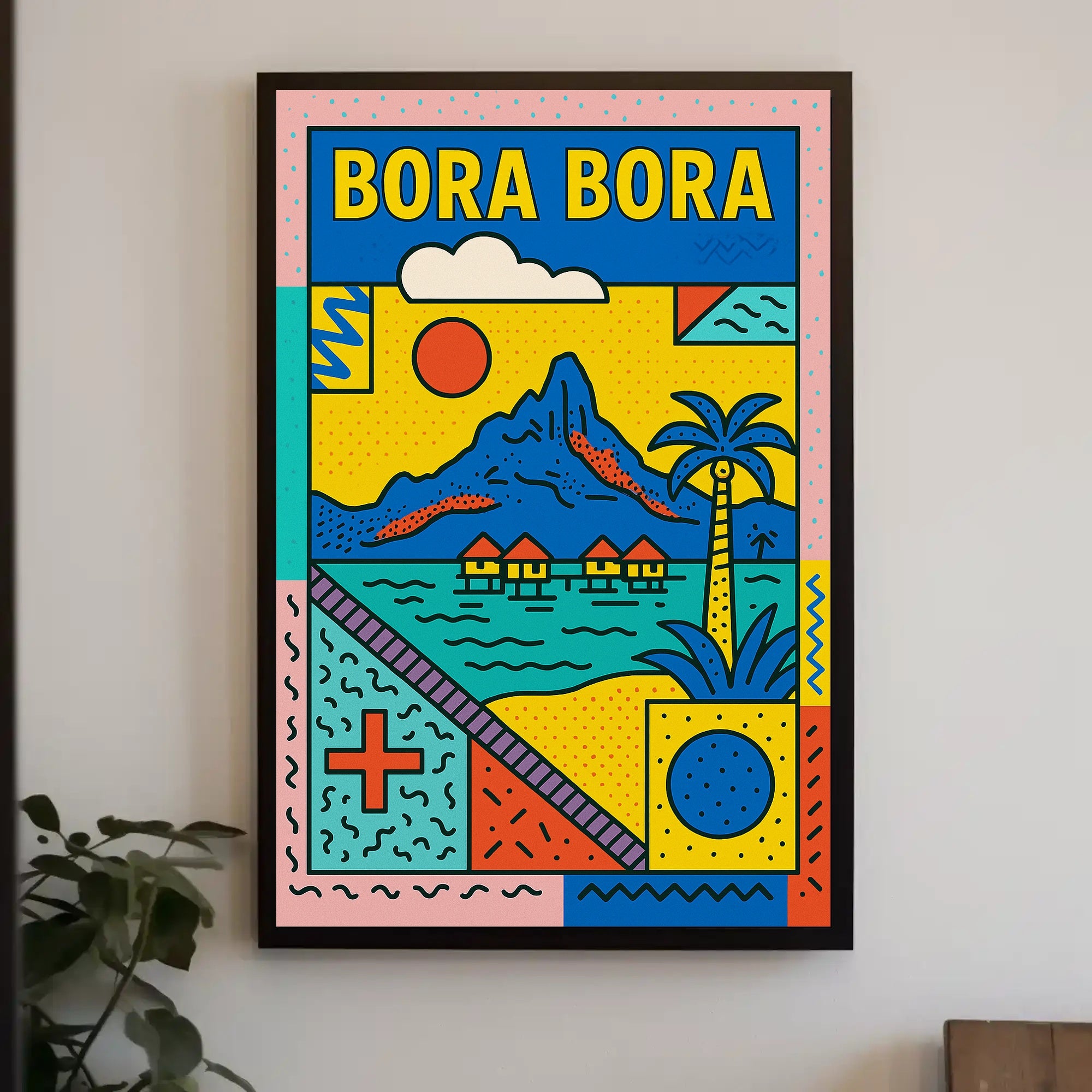 Bora Bora Pop Art Travel Poster PosterGoat
