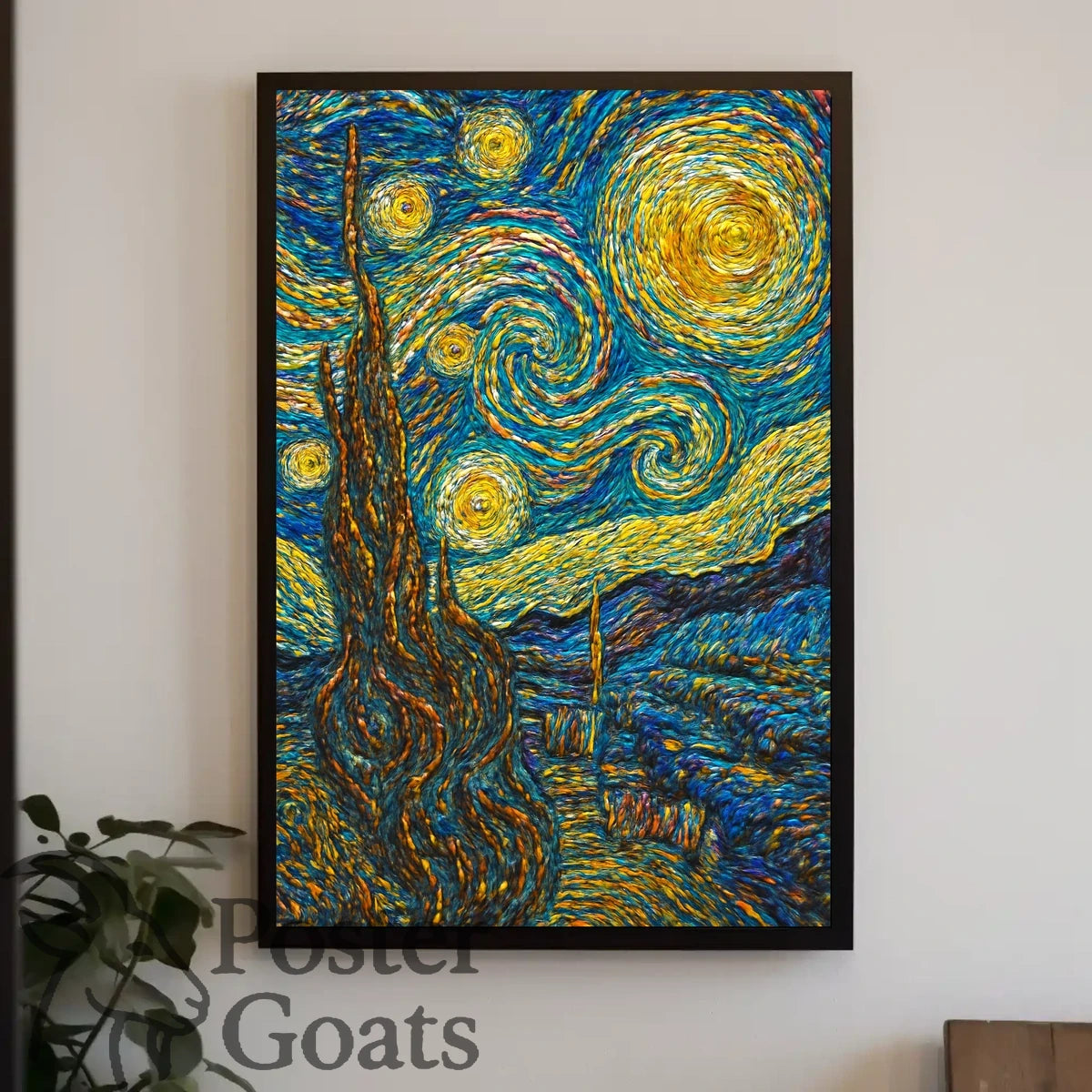 Starry Night Inspired Artistic Poster