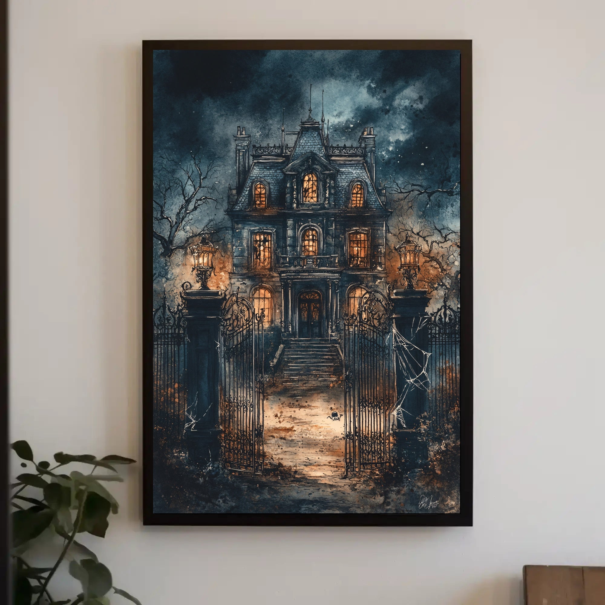 Haunted Mansion At Dusk Poster
