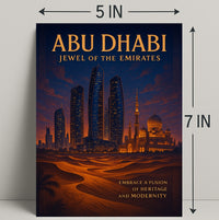 Abu Dhabi Jewel of the Emirates Travel Poster