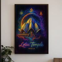 Lotus Temple India Poster