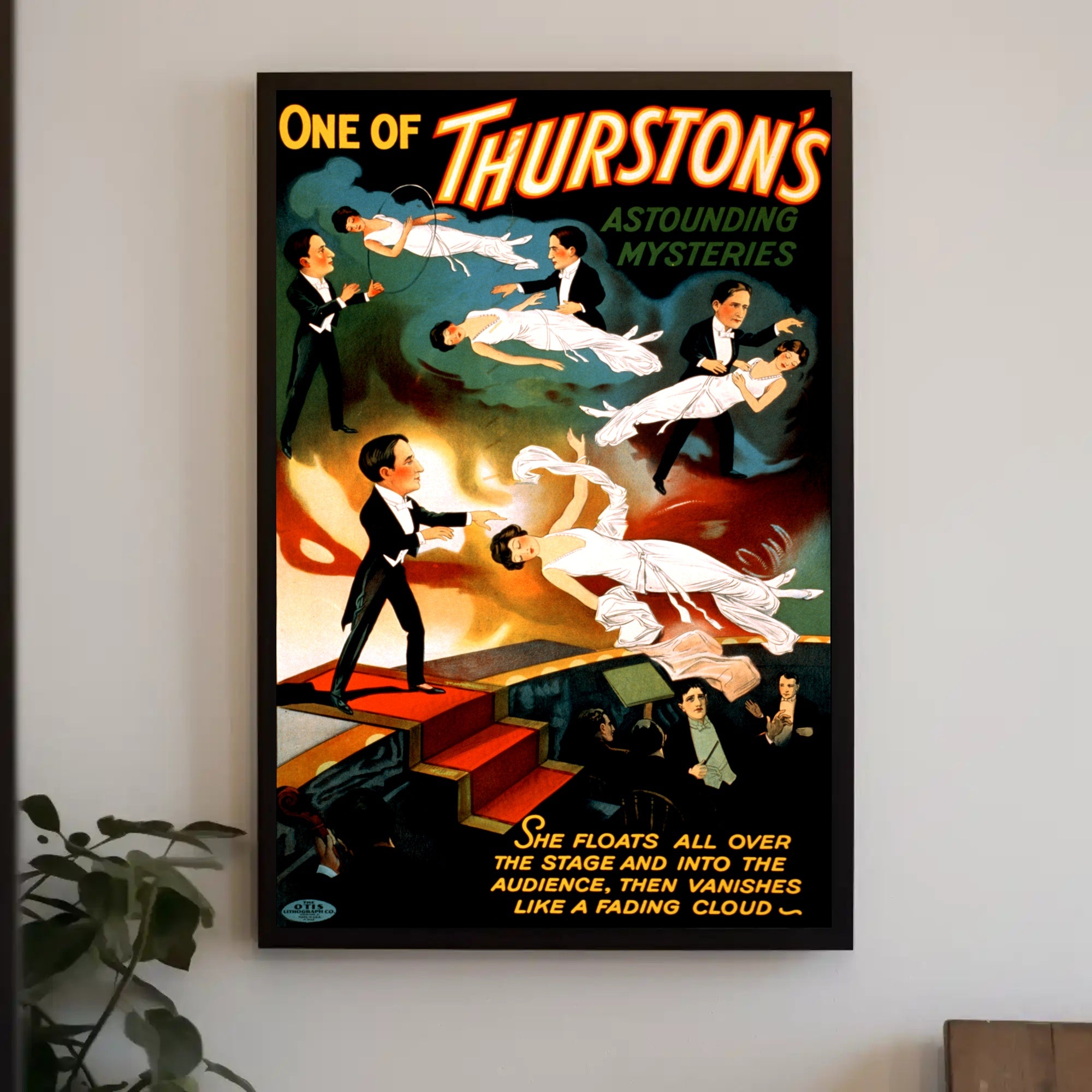 Thurston's Astounding Mysteries Vintage Illusion Cultural Poster