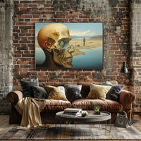 Surreal Desert Skull Fantasy Art Poster