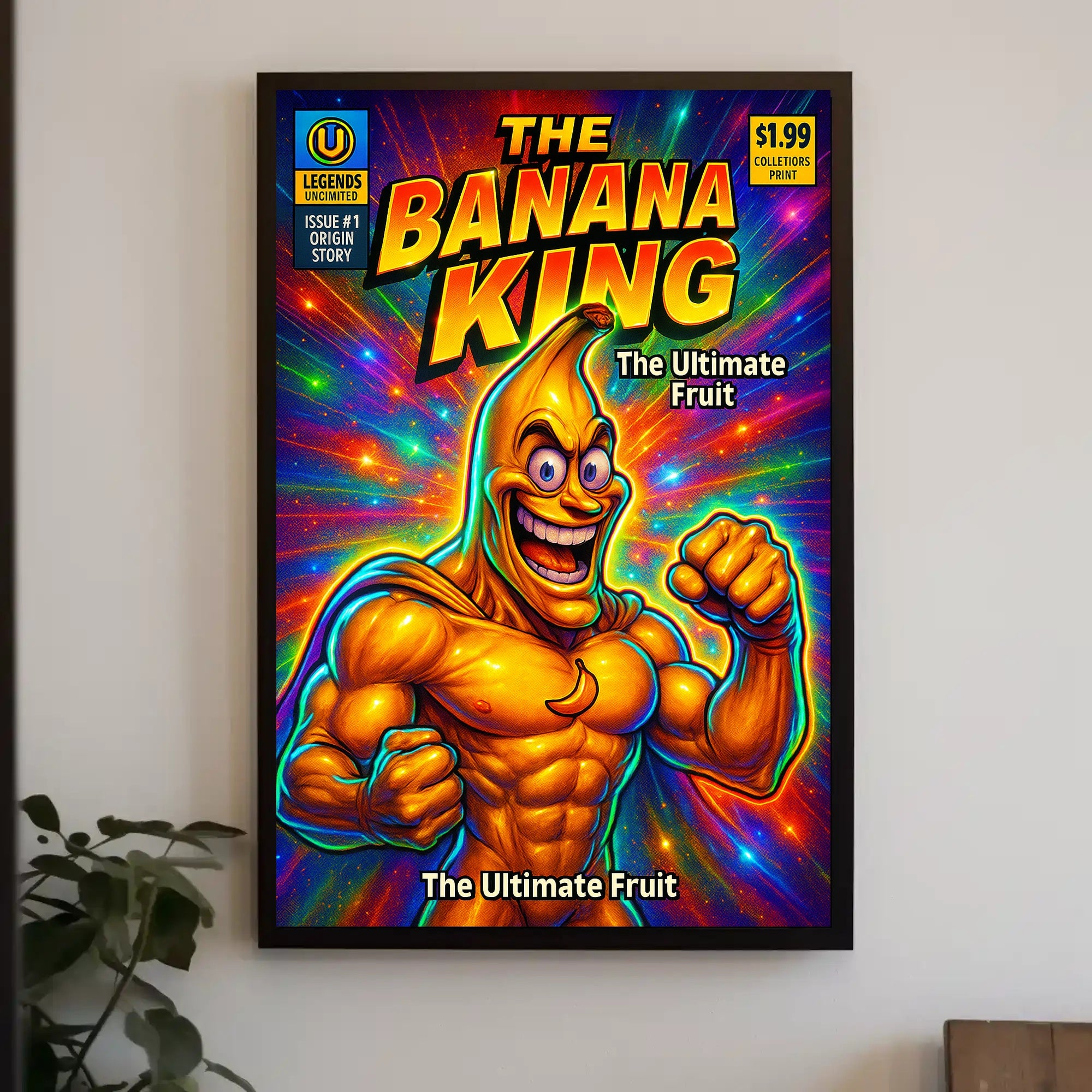 The Banana King Superhero Pop Culture Poster