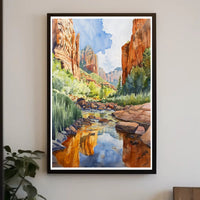 Tranquil Canyon Stream Poster PosterGoat