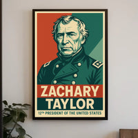 Zachary Taylor Twelfth President Vintage Heritage Portrait Wall Art Decor Museum Quality Poster