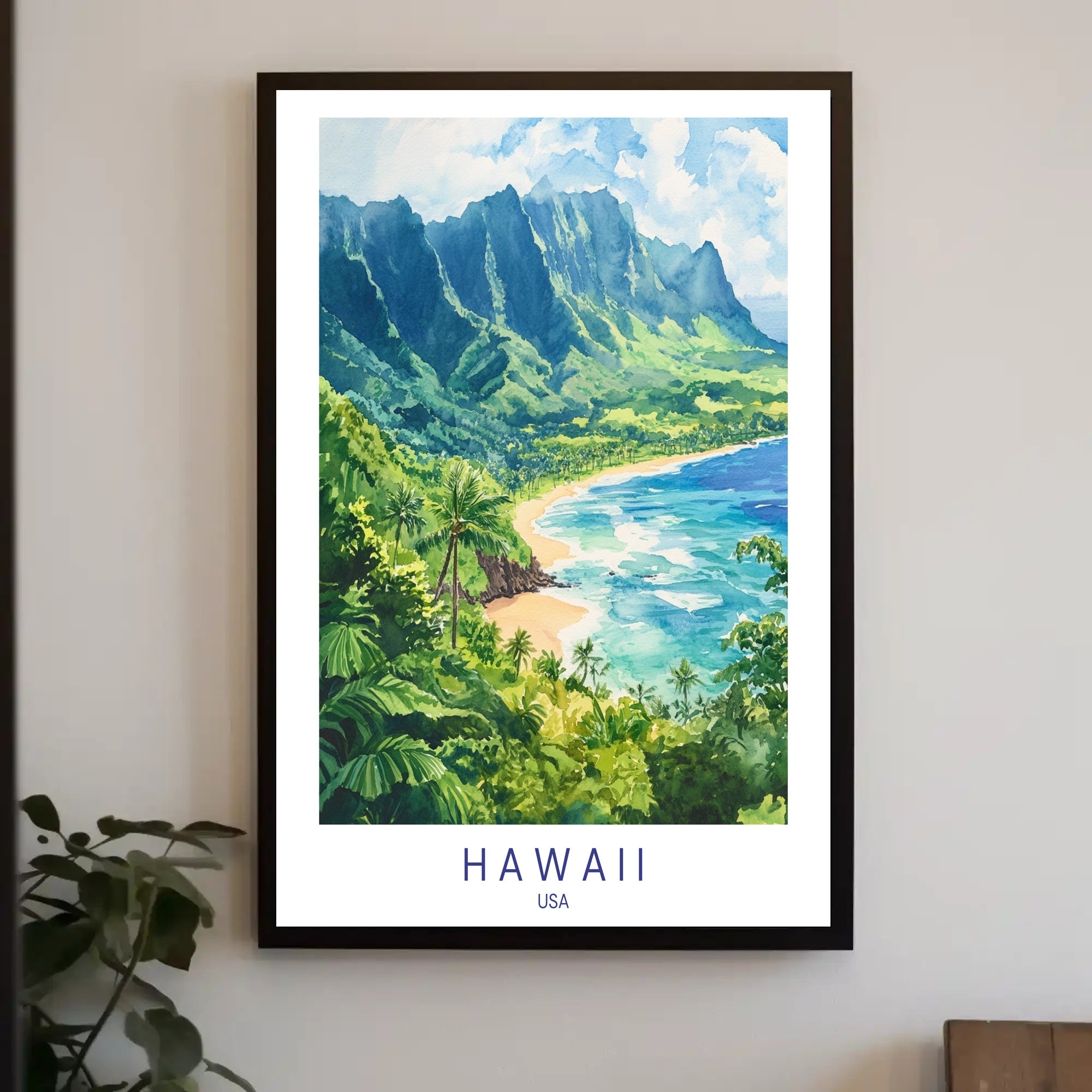 Scenic Hawaii Coastline Poster PosterGoat
