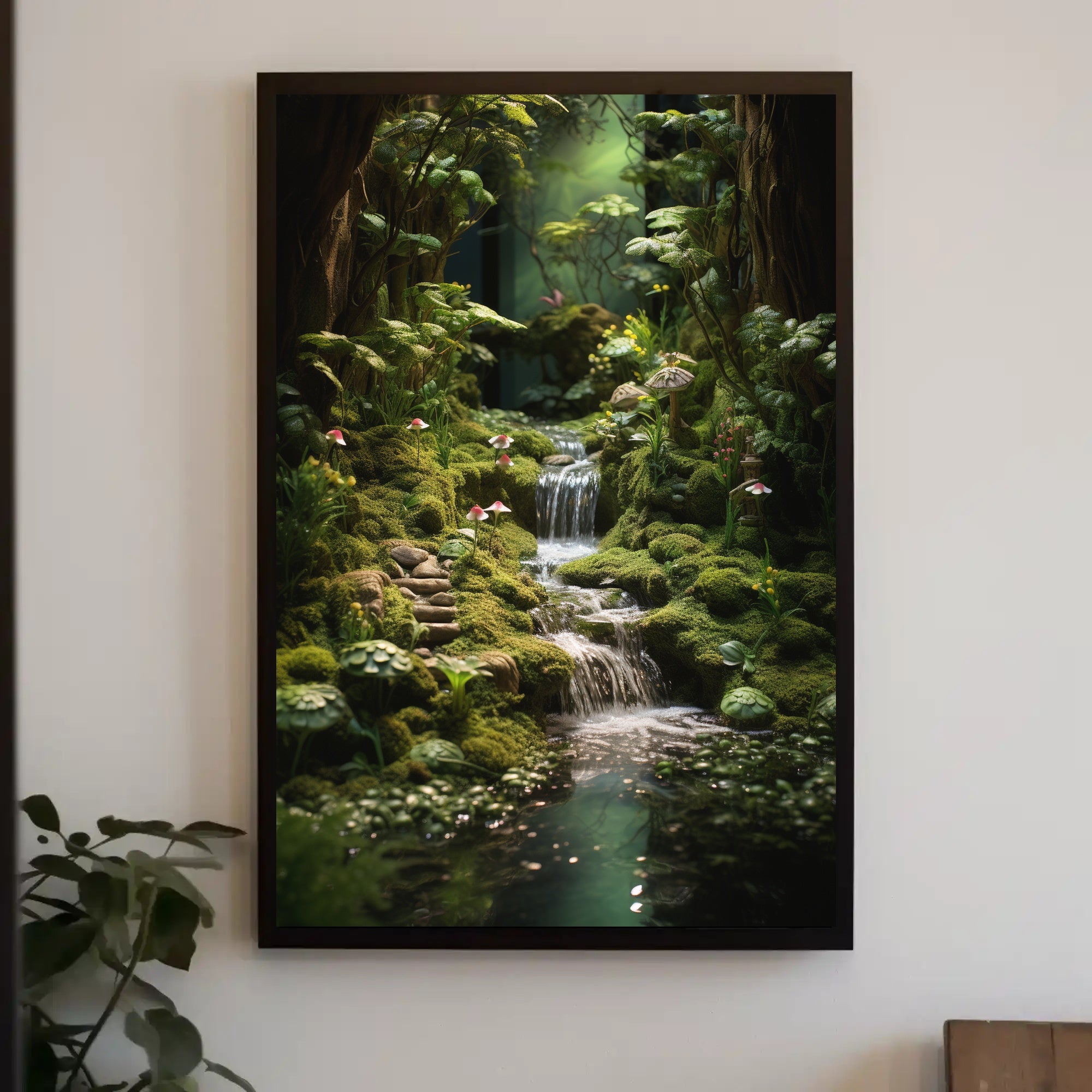 Fantasy Enchanted Forest Scene, Artistic Poster