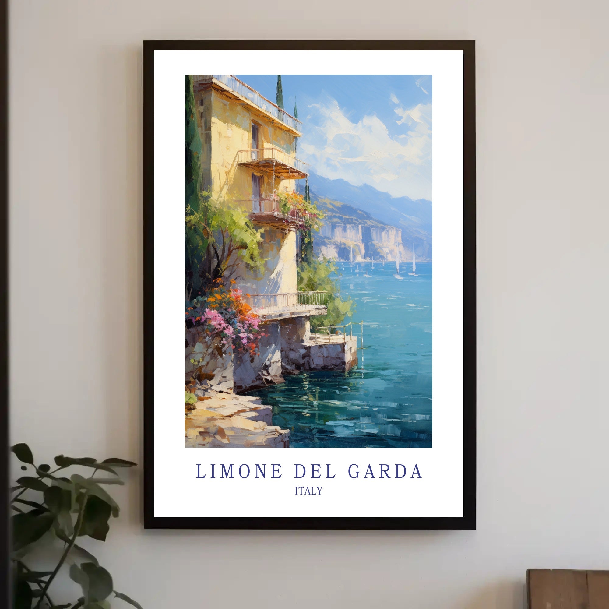Limone del Garda Italian Escape Travel Poster PosterGoat